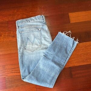 MOTHER Light Wash Cropped Jeans
